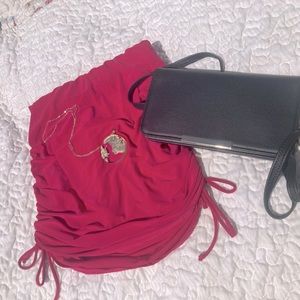 Fuchsia Ruched Skort